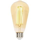 Westinghouse 5317800 6.5 Watt (60 Watt Equivalent) ST20 Dimmable Amber Filament LED Light Bulb, Medium Base