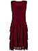 Vijiv Womens 1920s Inspired Flapper Dress High Tea Great Gatsby Maroon with Tiered Skirt 20s Dress