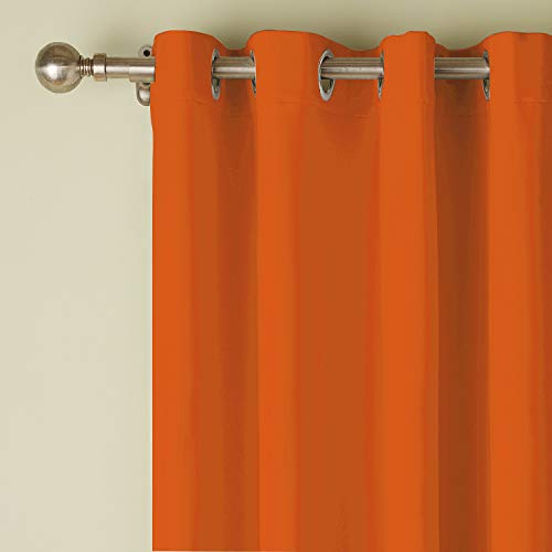 Passenger Pigeon Blackout Velvet Curtains Premium Orange Grommet