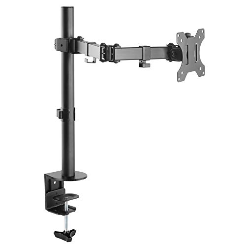 RICOO TS2711 Support Écran PC TV 13 17 19 22 24 27 28 32 34 Pouces Orientable Inclinable Rotatif Universel Bras Articulé Fixation Bureau Pince de Table VESA 75x75 100x100
