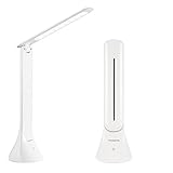 Tranya Portable Eye-care LED Desk Lamp,3-Level Dimmer Suitable for Reading/Relaxation/Bedtime,Night Light,Touch-sensitive Control Panel,Built-in Rechargeable Lithium Battery
