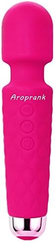 Powerful Wand Massager, USB Rechargeable Waterproof Personal Cordless Bullet Electric Handheld Women Massager with Multi Speeds 20 Vibration for Body Therapeutic, Muscle Aches Sports Recovery - Pink