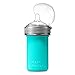Mason Bottle 8oz Silicone Baby Bottle with Medium Flow Nipple (3+ Months) – Breastfeeding Bottle, Reusable Silicone Squeeze Pouch – BPA & BPS-Free, Non-Toxic, Made in USA (Teal)