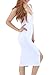 YMING Women Zip-Front Bodycon Party Club Evening Plus Size Dress S-4XL (M, WHITE2)