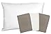3 Toddler Pillowcases - 2 Gray Lavender and 1 White - Envelope Style - for Pillows Sized 13x18-100% Cotton with Soft Sateen Weave - Machine Washable - ZadisonJaxx Classic Collection - 3 Pack