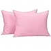 NTBAY Zippered Toddler Pillowcases Set of 2, 100% Brushed Microfiber 13x18 Pillowcases, Super Soft and Cozy Travel Kids Nursery Pillow Cases, 13x18 Inches, Pink