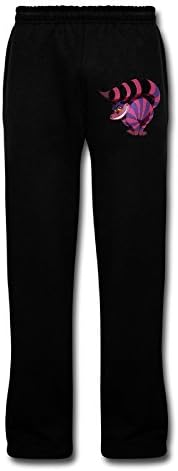 DHome Men's Training Pants Cheshire Cartoon Cat Black XL