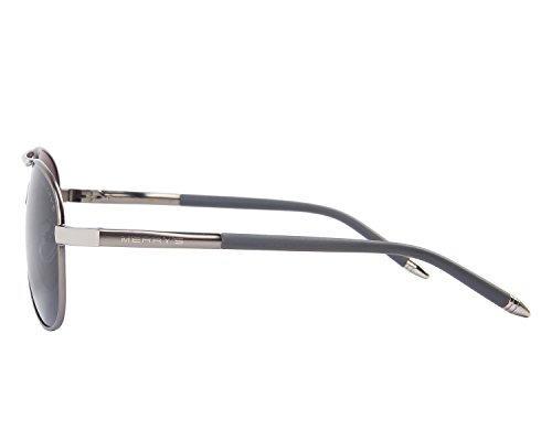 MERRY'S Men's Polarized Driving Sunglasses For Men Unbreakable Frame UV400 S8513 (Gray, 61)