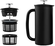 ESPRO P7 Double Walled Stainless Steel Insulated Coffee French Press, 18 Ounce, Matte Black