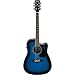 Ibanez Performance Series PF15 Cutaway Acoustic-Electric Guitar Blue