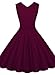 Miusol Women's Vintage 1950s V-Neck Sleeveless Evening Party Swing Dress,Red,Medium
