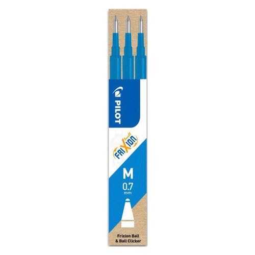 Pilot Pen Frixion Ball 2261133F Rollerball Pen Thickness 0.7 mm Sky Blue Erasable Pack of 3