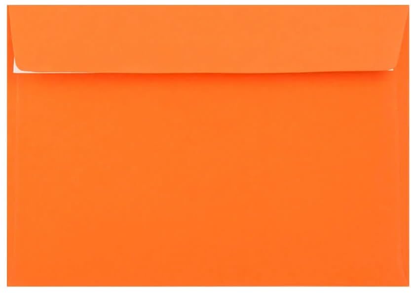 C4 Coloured Envelopes Perfect for A4 Christmas Cards Greeting Cards Invitations Office Use Peel & Seal Mailing Envelopes 324mm x 229mm Pack of 50 (Bright Orange)