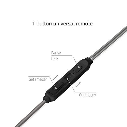 atongm Wired Earphones, Wired Headphones with Microphone and Volume Control, Noise Isolating Earphones, Flat Wired Earbu