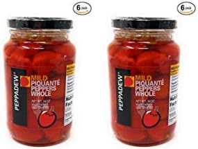 Peppadew Mild Whole Sweet Piquante Peppers, 14-Ounce Glass Jars (12 Pack)