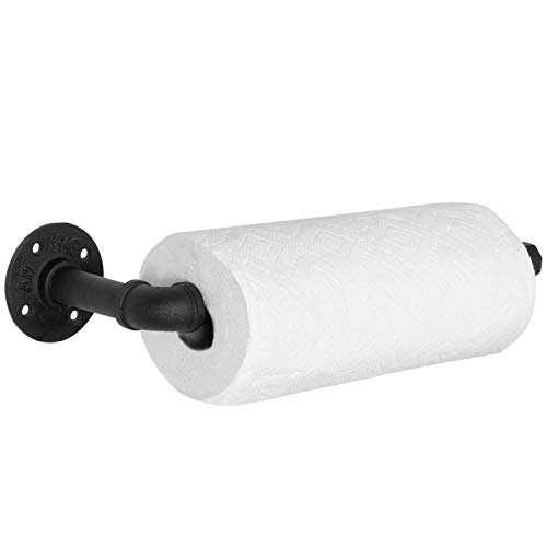 1 MyGift+Wall+Mounted+Industrial+Pipe+Theme+Holder