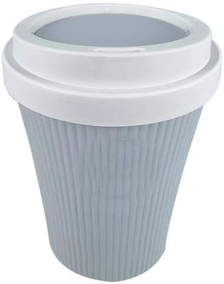 sagrach Plastic Tiny Cup Shape Desktop Dustbin for Office Use, 1pc (Assorted Color)