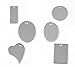 HooAMI 30Pcs Metal Stamping Blanks Tag Pendants, Stainless Steel Flat Round Oval Heart Rectangle Blank Stamping Tags Pendant Charms for Bracelet Necklace DIY Craft Jewelry Making