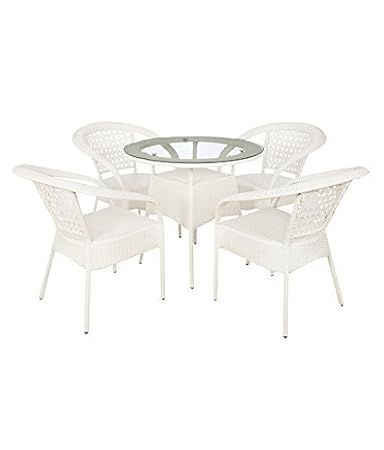 Mavi Furniture White Outdoor Set