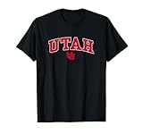 Utah Utes Arch Over Black Officially Licensed T-Shirt