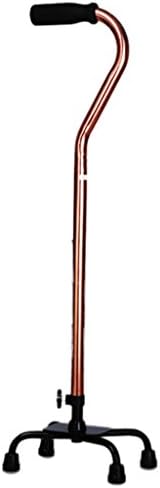 LI JING SHOP - Healthcare Walking with Large 4 Leg Base Stick 10 Files can be adjusted Non-slip for Elderly and Disabled Height 72-95cm