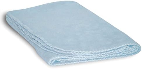 Luxurious Super Soft, Warm and Cozy 30 x 40 Fleece Throw Toddler, Infant or Newborn Baby Blanket for Strollers, Cribs, Car Seats, Kids Bed, Travel, Outdoor & Pets (Baby Blue)