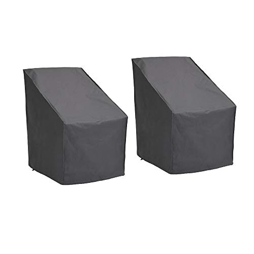 PATIO WATCHER 2 High Back Patio Chair Cover, Durable and Waterproof Out Furniture Chair Cover,Grey