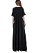 ROMWE Women's Solid Short Sleeve Pocket Loose Maxi Long Party Dress