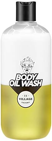 Village 11 Factory Relax Day Body Oil Wash, Body Wash for Men and Women, Moisturizing Body Wash, Clean, Hydrate and Refresh with Coconut Oil, Argan Oil, Palm Oil and Aloe, Vegan (Yellow, 500ml)