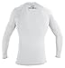 O'Neill Men's Basic Skins UPF 50+ Long Sleeve Rash Guard, White, 2XL