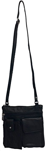 Cowhide Leather Crossbody Mini Purse Organizer Travel Bag - Thumbnail 3