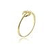 Hoops & Loops Flash Plated Gold Sterling Silver Love Knot Ring Size 10