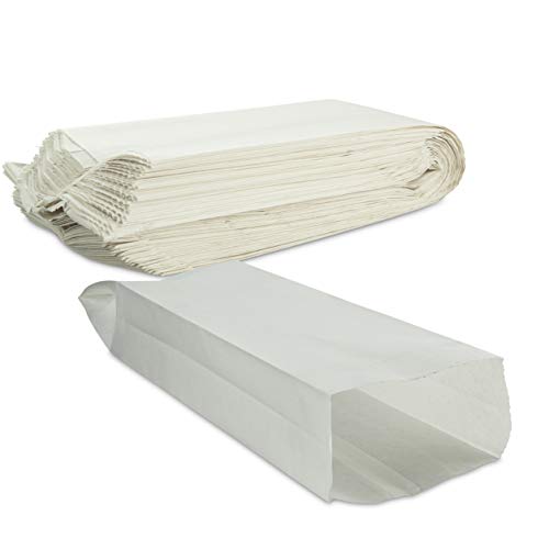 Plain White Paper Bread Bag 4" x 2 1/2" x 16" Keep Bread Fresh by MT