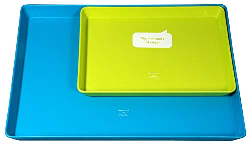 zuperzozial Just Sugar Double-Tray Set of 2 Blue & Green, Nylon/A