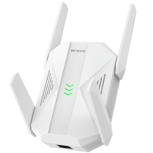 Photo 1 of 2100Mbps WiFi Extender -AC2100 WiFi Extender Signal Booster with Gigabit Ethernet Port, WiFi Booster Dual-Band(5.8G&2.4G) Coverage to 12888 sp.ft, Faster Speed, Compatible with Multiple Devices