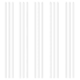 Swpeet 15Pcs Diamete 3mm Length 300mm White Acrylic