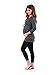 Women's Side Ruched Maternity Tunic Top by Rags and Couture - Made in USA,X-Large,Charcoal
