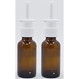Empty 30 ml Amber Glass Sprayers for Intranasal Insulin, Colloidal Silver and Saline Solutions - dispenses.1 ml or 10 IU - Sn