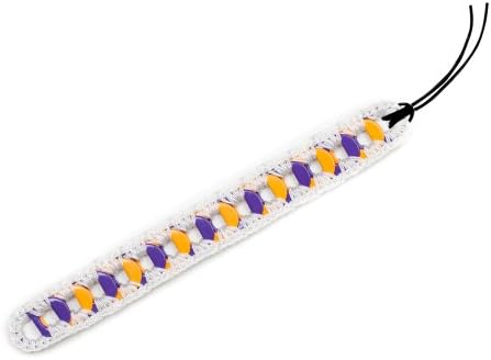 Surf Bandz Recycled Soda Pop Tab Bracelet - White on Purple/Yellow