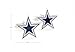 LBFEEL Mens Blue Five Star Cufflinks for Men with a Gift Box