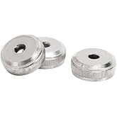 3Pcs Trumpet Valve Buttons Metal Silver Screw Piston for Trumpet Replacement 0.8 * 2.18 * 2.18mm