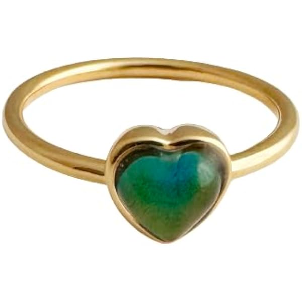 HONEYCAT Solar Mini Mood Ring - Petite Color Changing Ring In Gold, Rose Gold, Or Silver Plate
