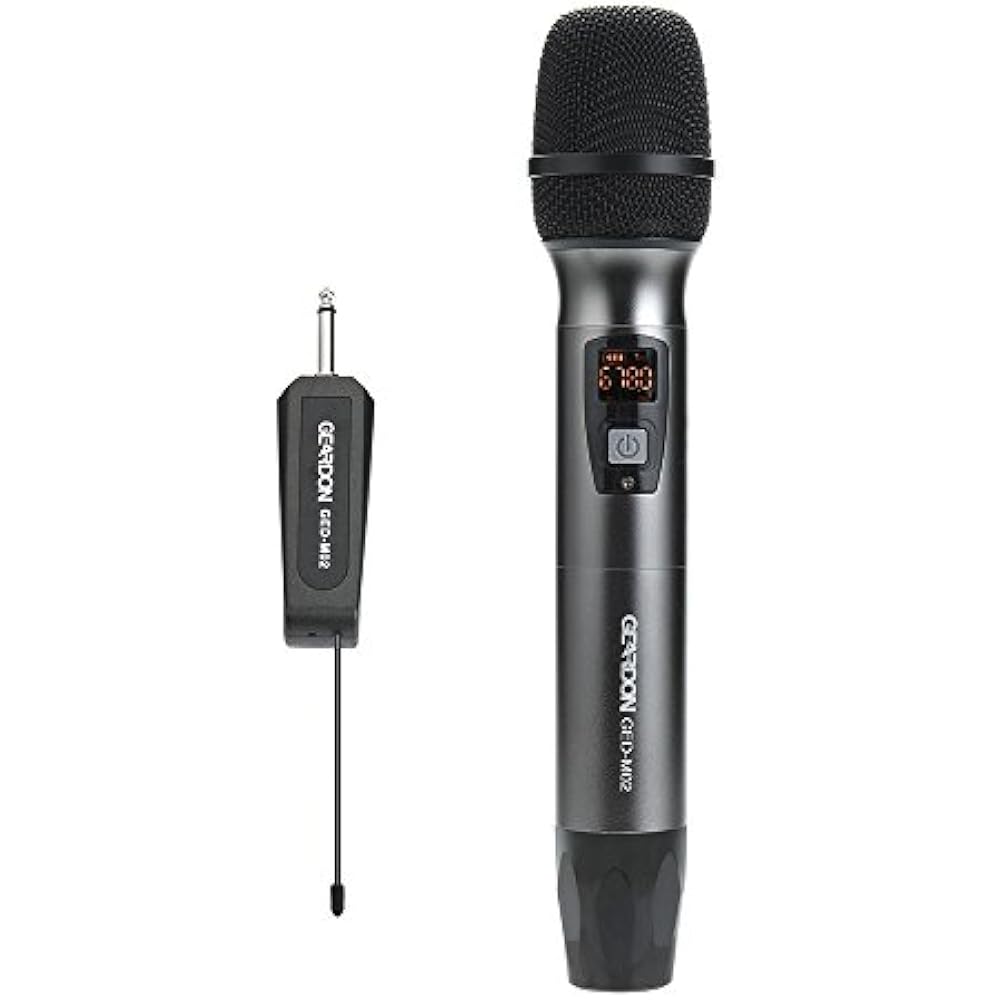 GEARDON Wireless Microphone 48 Channel Dynamic UHF Cordless Vocal