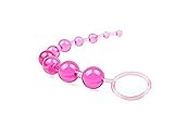 Pavian SiliconeSlimAnalBeadsMassagerPlugDildoButt for beginer Pink