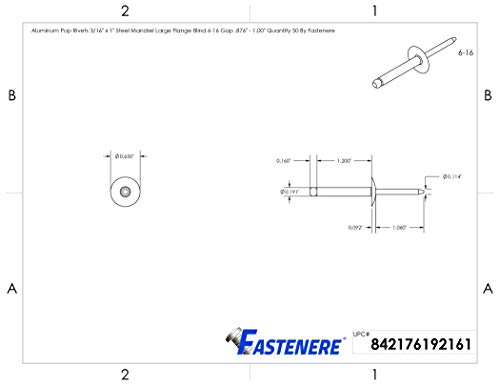 1 Large+Flange+Pop+Rivets+Aluminum