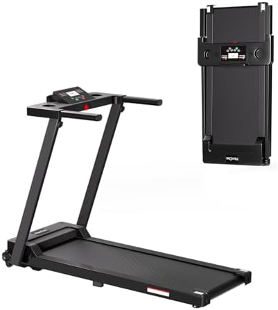 Foldable Walking Pad Treadmill with 12 Pre-Set Programs,Quiet 3.0 HP ...