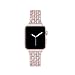 Secbolt Bling Metal Bands Compatible with Apple Watch Band 38mm 40mm iWatch SE Series 6/5/4/3/2/1, Dressy Rhinestone Bracelet Wristband Women, Rose Gold