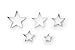 Fox Run 3686 Star Cookie Cutter Set, Stainless Steel, 5-Piece