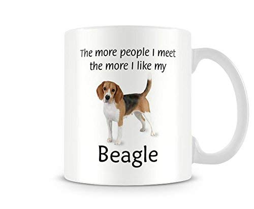 Behind The Glass - I Like My Beagle - Printed Funny Dog Mug - Great Gift/Present Idea, Ceramic, 11fl.oz.