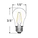 Pack of 2 A15 Bulb LED, Luxrite, 25W Equivalent, Warm White 2700K, 2W LED Bulb, 200 Lumens, E26 Base, UL Listed
